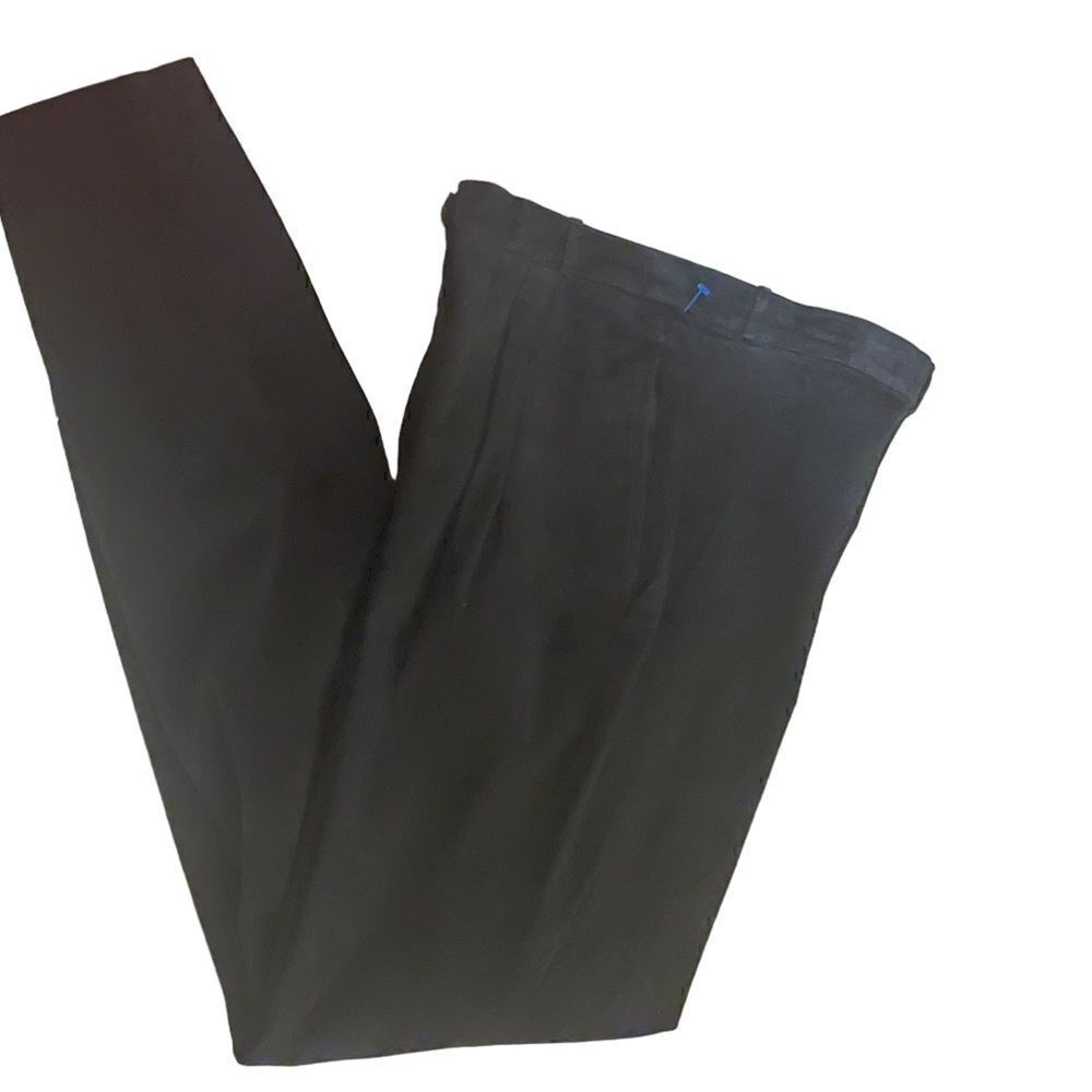 Luxe Vintage Black Suede Leather Pants by Oleg Cassini